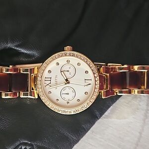 Valletta Two-Tone Tortoise Watch.